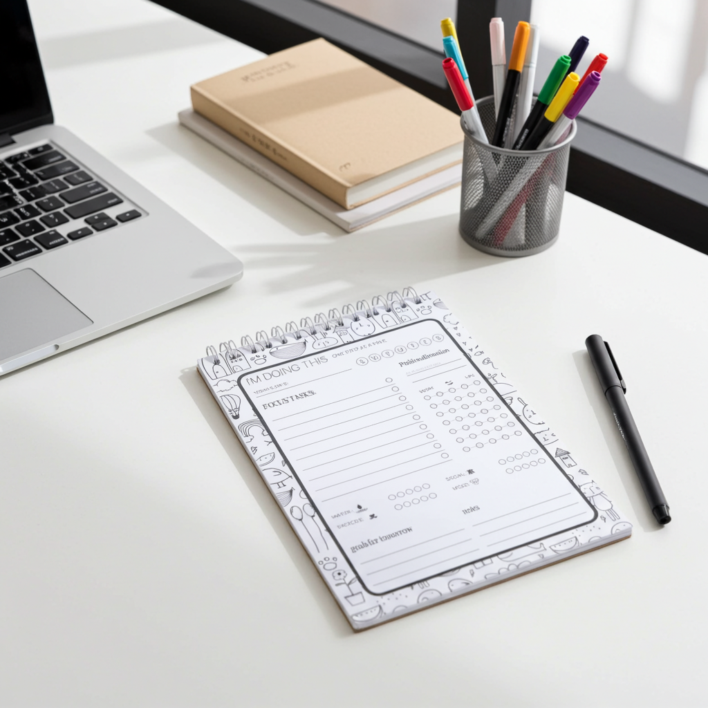 I’m Doing This – One Step at a Time | Minimal Daily Planner Notepad