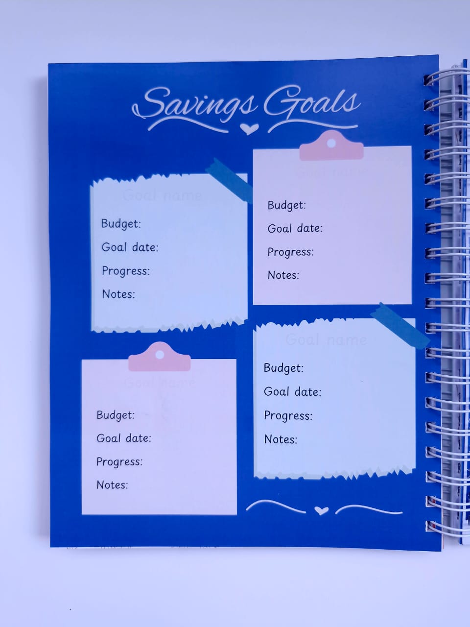 savings goals page-for a planned and relaxed future by annualtales