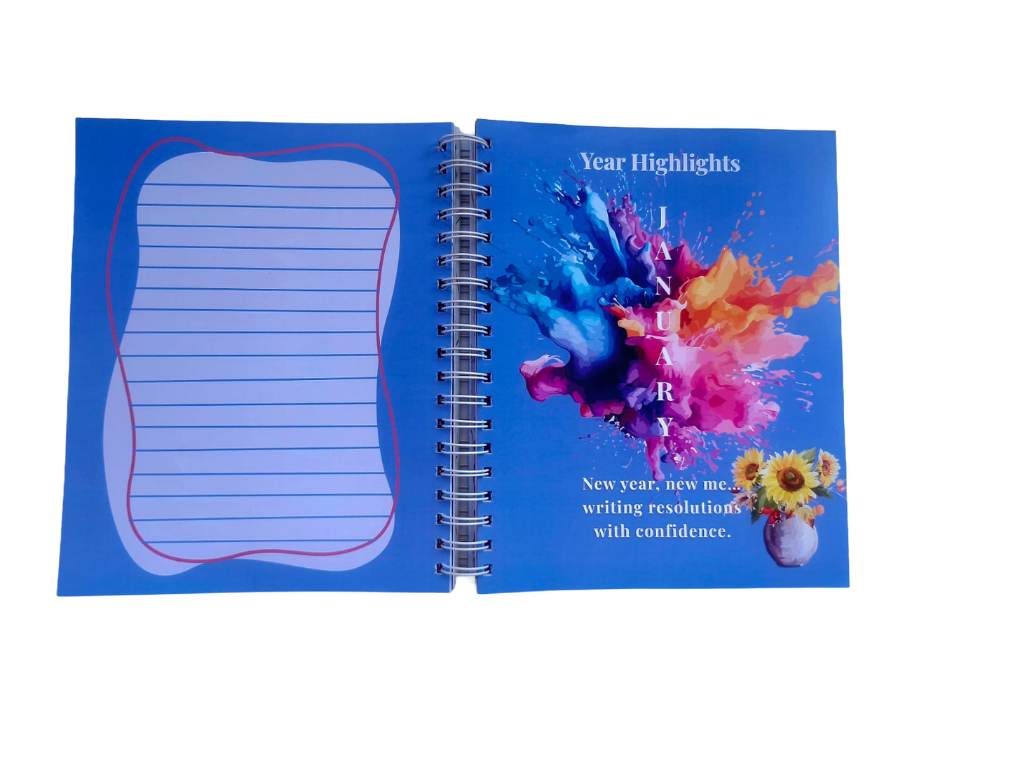 Interactive family activity page inside the Family Tales yearbook with writing prompts and doodle areas.