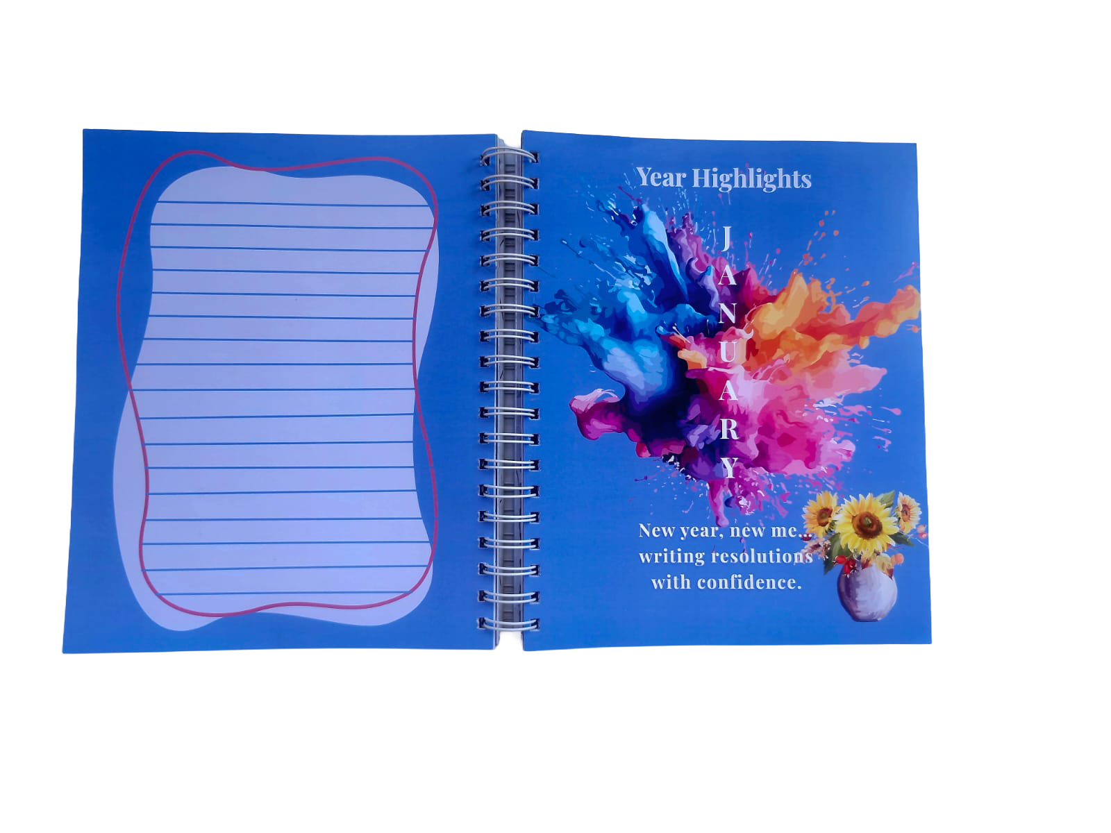Interactive family activity page inside the Family Tales yearbook with writing prompts and doodle areas.