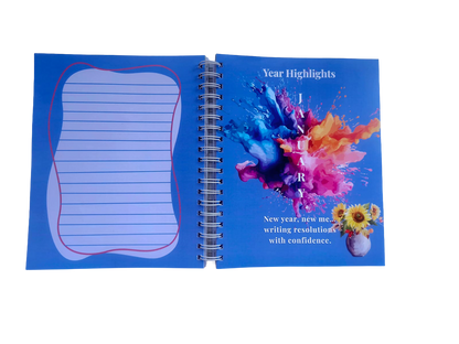 Interactive family activity page inside the Family Tales yearbook with writing prompts and doodle areas.